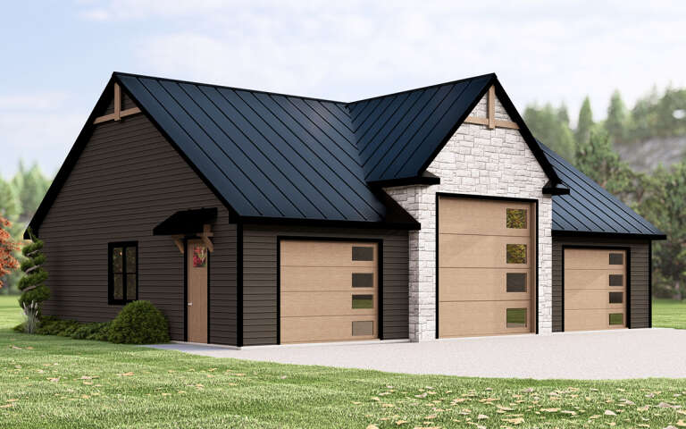 Modern 3 Car Garage Plan - 1,866 Square Feet | Floor Plan #5032-00332 ...