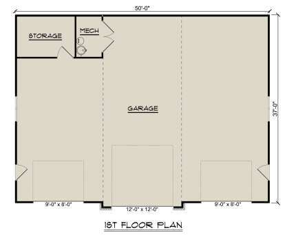 Garage Floor for House Plan #5032-00332