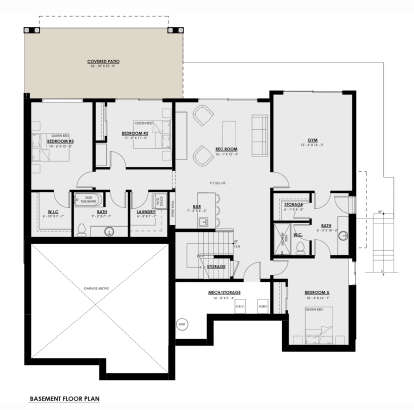 Basement for House Plan #8937-00107