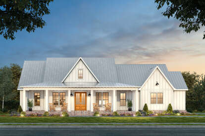 Modern Farmhouse House Plan #4534-00139 Elevation Photo