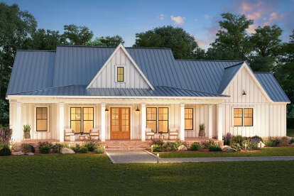 Modern Farmhouse House Plan #4534-00139 Elevation Photo