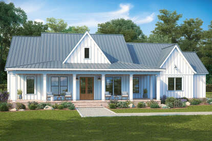 Modern Farmhouse House Plan #4534-00139 Elevation Photo