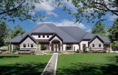 French Country House Plan #5445-00544 Elevation Photo