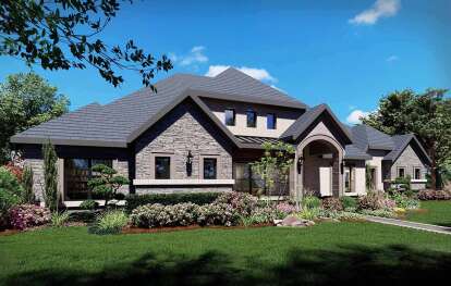 French Country House Plan #5445-00544 Elevation Photo