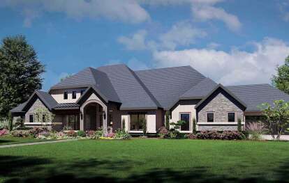 French Country House Plan #5445-00544 Elevation Photo