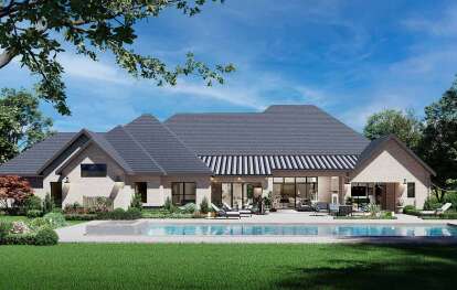 French Country House Plan #5445-00544 Elevation Photo