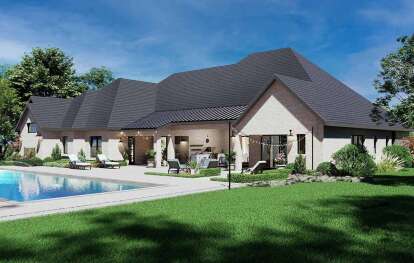 French Country House Plan #5445-00544 Elevation Photo