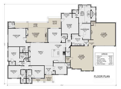 Main Floor  for House Plan #5445-00544