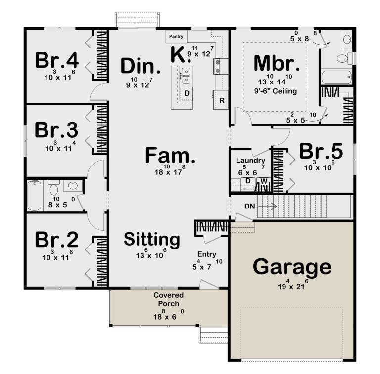 House Plan House Plan #32605 Drawing 1
