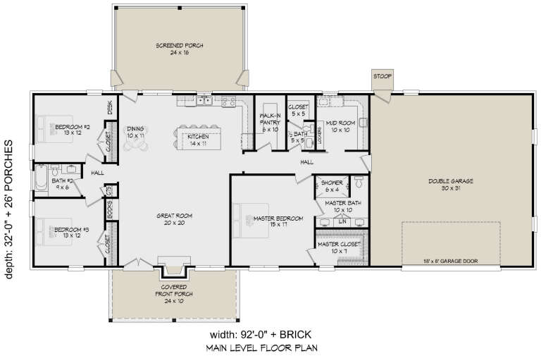 House Plan House Plan #32607 Drawing 1
