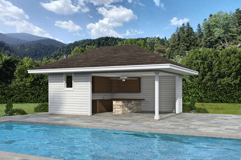 House Plan House Plan #32608 Angled Front Elevation