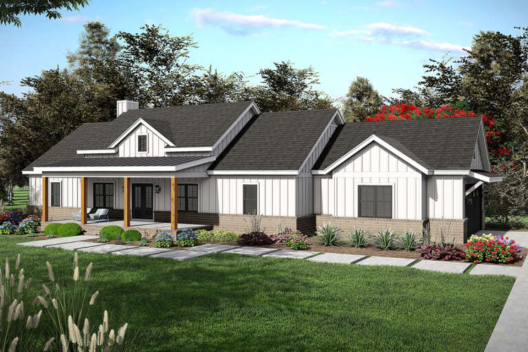 House Plan House Plan #32609 Angled Front Elevation