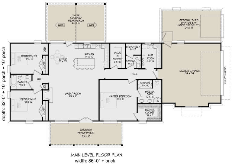 House Plan House Plan #32609 Drawing 1