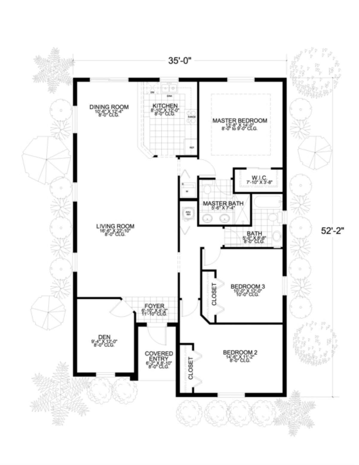 Floorplan 1 for House Plan #168-00016