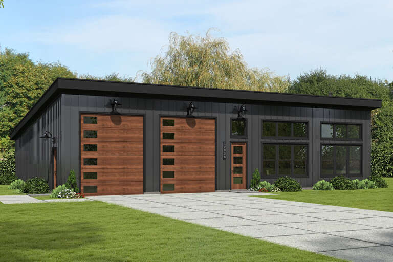 House Plan House Plan #32610 Angled Front Elevation