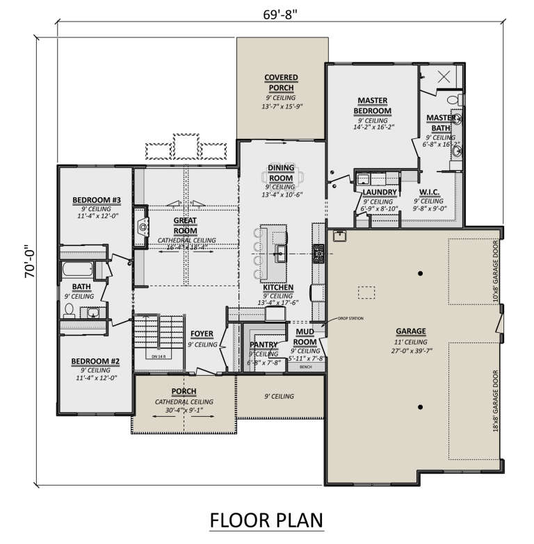 House Plan House Plan #32613 Drawing 1