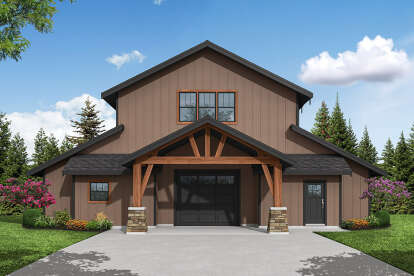 Barn House Plan #035-01125 Elevation Photo