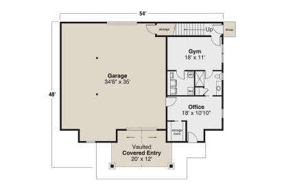 First Floor for House Plan #035-01125