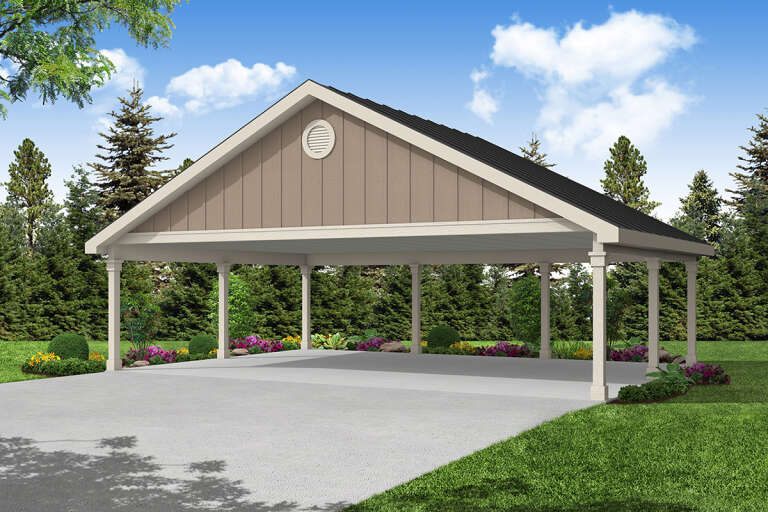 House Plan House Plan #32615 Angled Front Elevation
