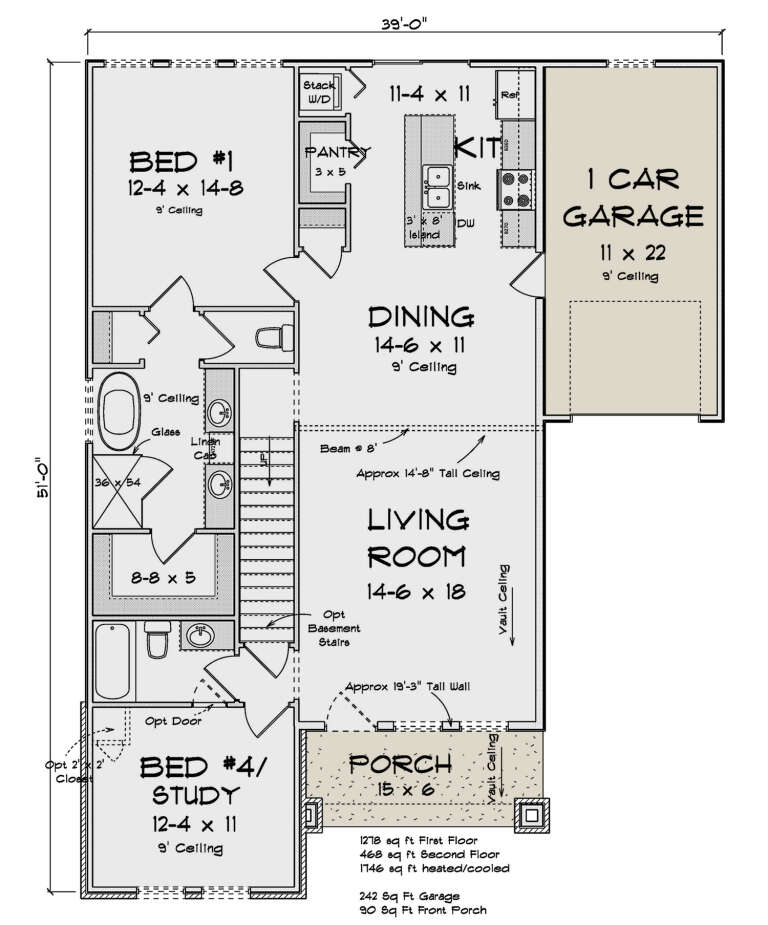 House Plan House Plan #32618 Drawing 1