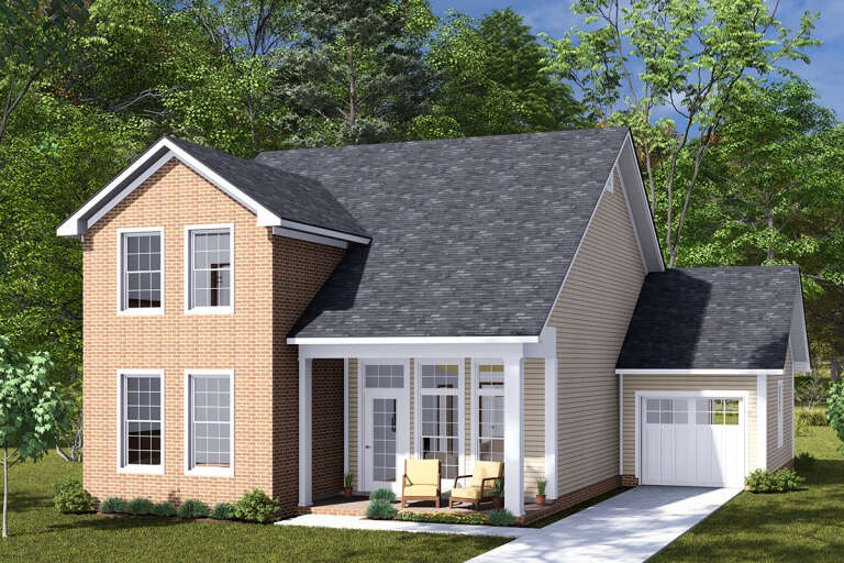 House Plan House Plan #32619 Angled Front Elevation