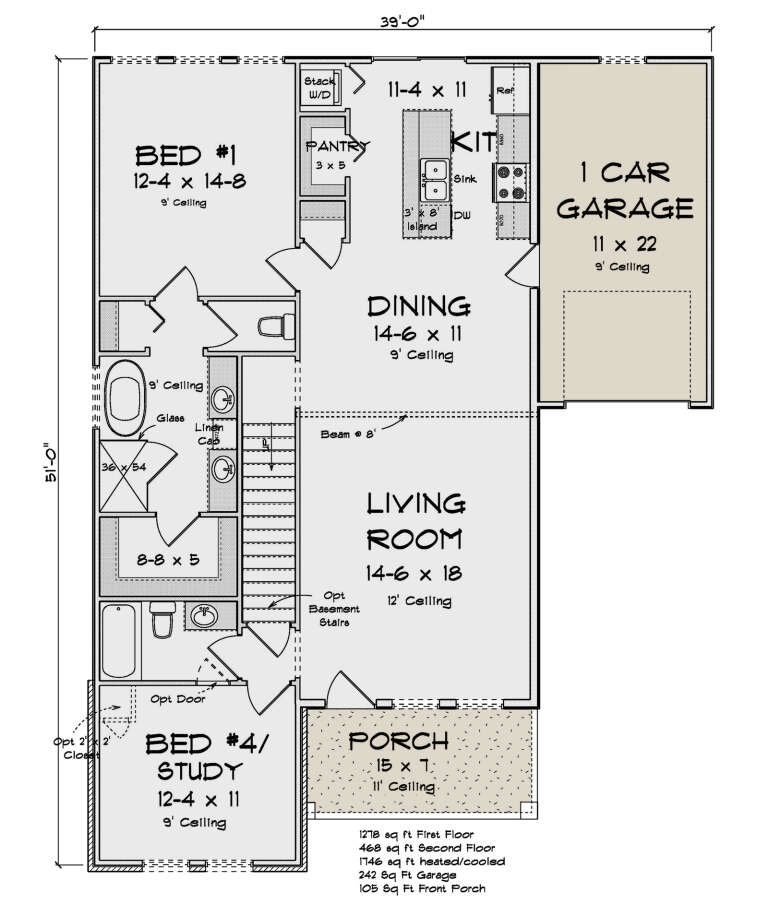House Plan House Plan #32619 Drawing 1