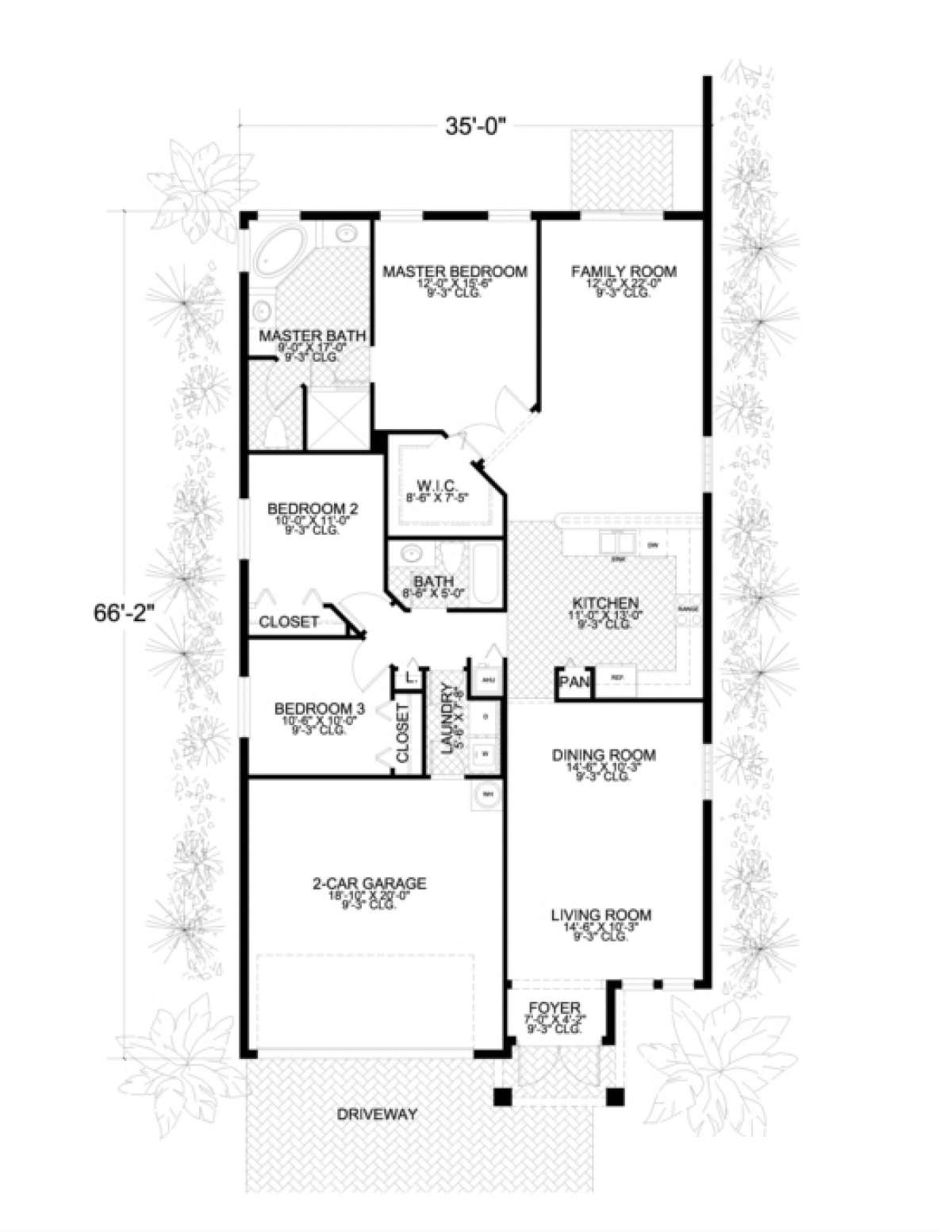Floorplan 1 for House Plan #168-00017