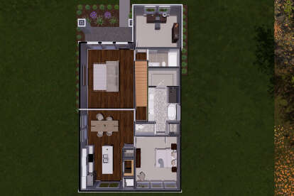 Overhead First Floor for House Plan #4848-00454