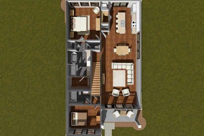 Overhead First Floor for House Plan #4848-00455