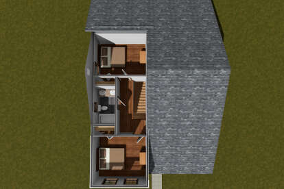 Overhead Second Floor for House Plan #4848-00455