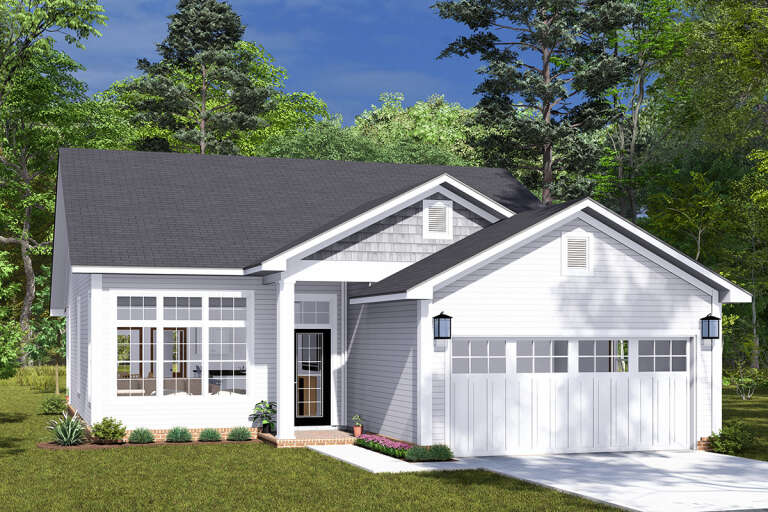 House Plan House Plan #32624 Angled Front Elevation