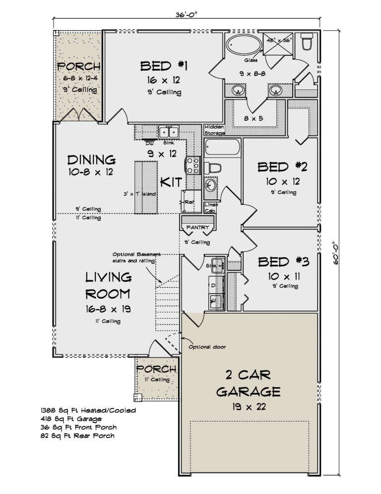 House Plan House Plan #32624 Drawing 1