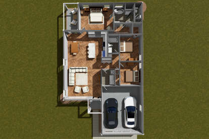 Overhead First Floor for House Plan #4848-00457