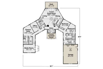 Main Floor  for House Plan #035-01127