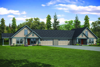 Craftsman House Plan #035-01128 Elevation Photo
