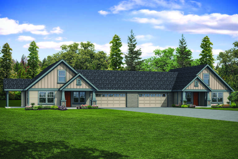 House Plan House Plan #32626 Angled Front Elevation