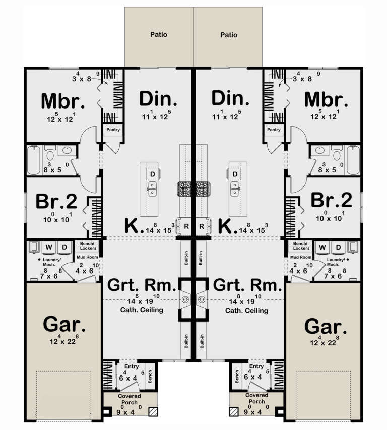 House Plan House Plan #32628 Drawing 1