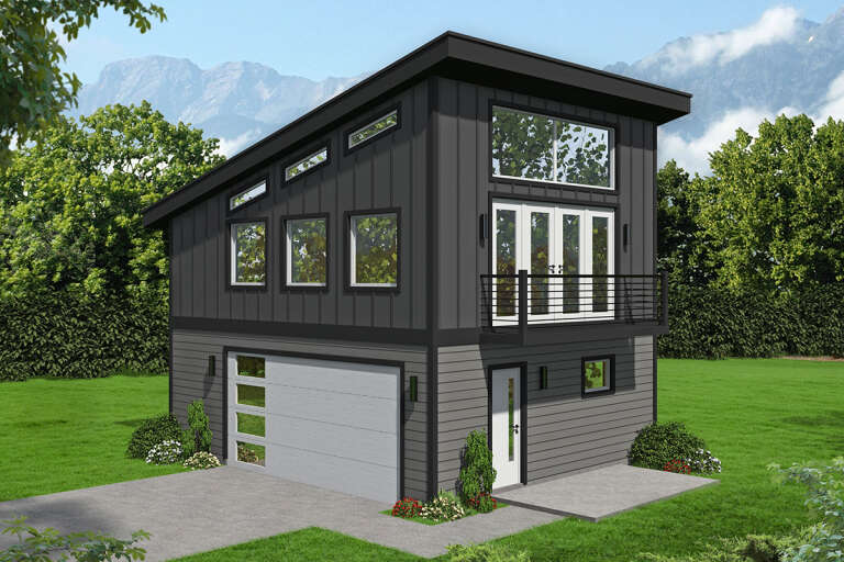 House Plan House Plan #32631 Angled Front Elevation 