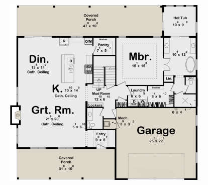 Main Floor  for House Plan #963-01121