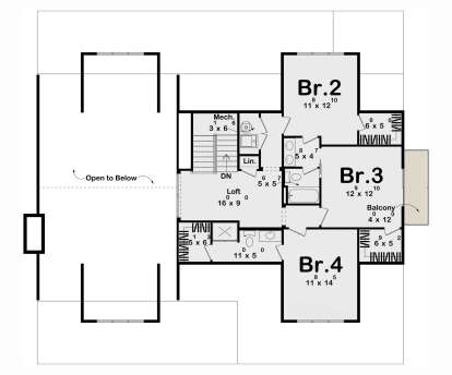 Second Floor for House Plan #963-01121