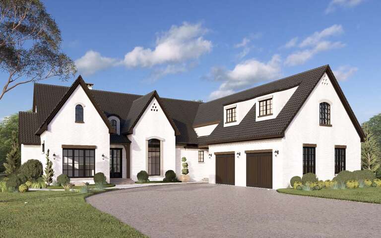House Plan House Plan #32636 Angled Front Elevation 