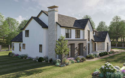 Modern Transitional House Plan #963-01122 Elevation Photo