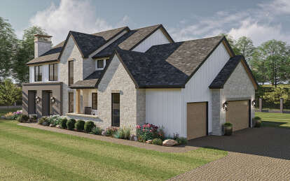 Modern Transitional House Plan #963-01122 Elevation Photo