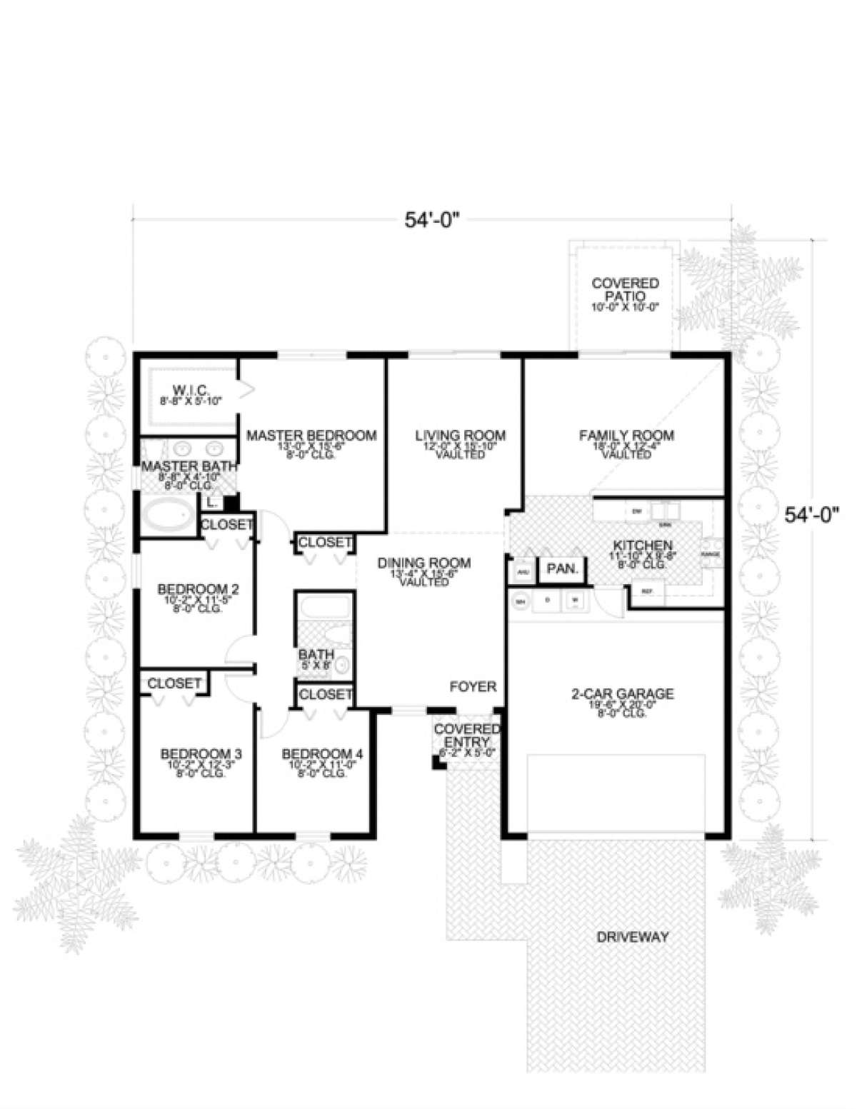 Floorplan 1 for House Plan #168-00019