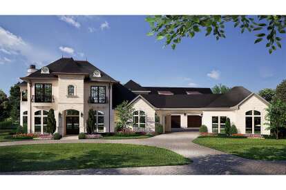 French Country House Plan #5445-00545 Elevation Photo