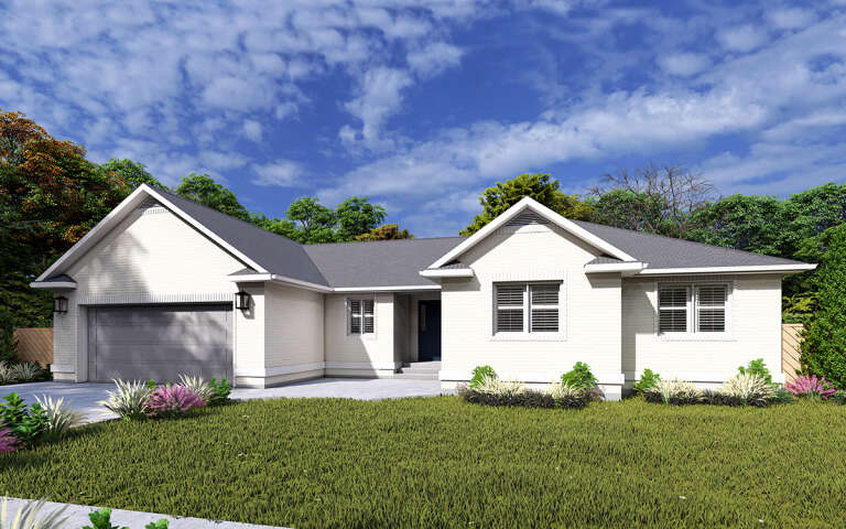House Plan House Plan #32642 Angled Front Elevation