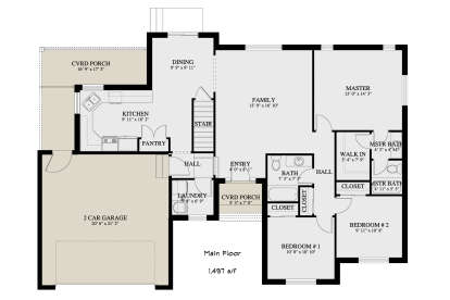 Main Floor  for House Plan #2802-00360