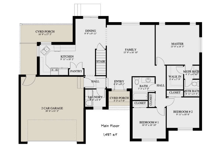 House Plan House Plan #32642 Drawing 1