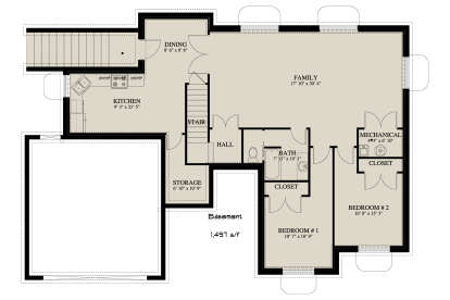Basement for House Plan #2802-00360