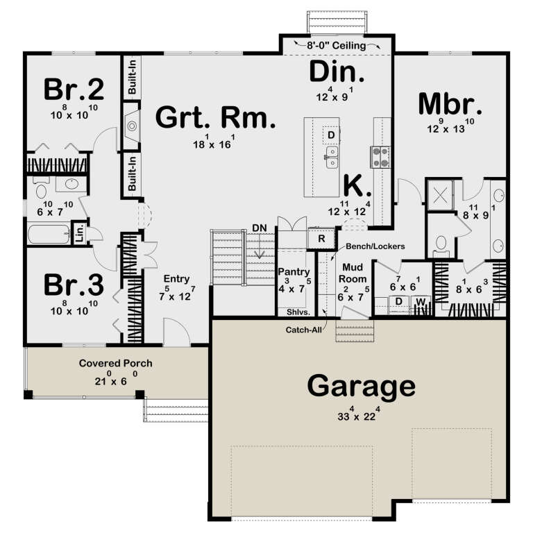 House Plan House Plan #32646 Drawing 1